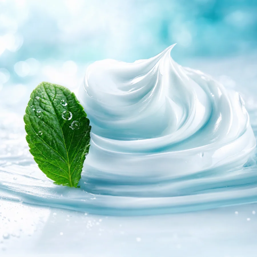 Textura refrescante de la crema Vitaflex con mentol, árnica y colágeno